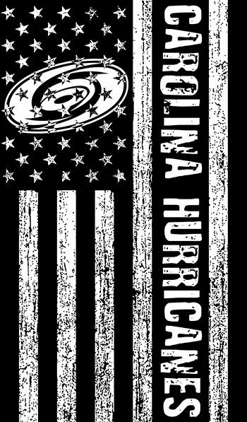 Carolina Hurricanes Black And White American Flag logo vinyl decal